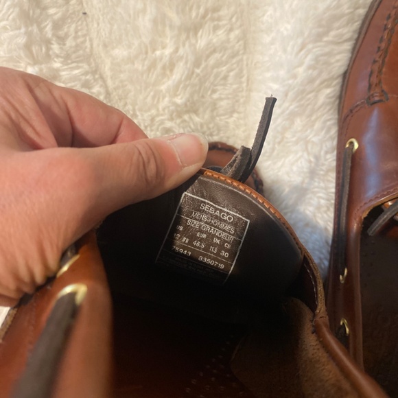 GORGEOUS MENS SEBAGO DOCKSIDES BROWN SIZE 12ww main image 7